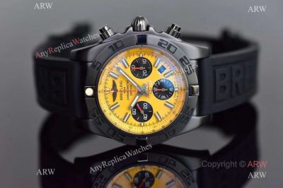 Swiss 7750 Copy Breitling Chronomat B01 Watches Yellow Dial